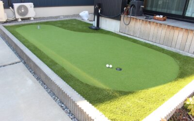 ゴルフグリーンの人工芝施工（岐阜）